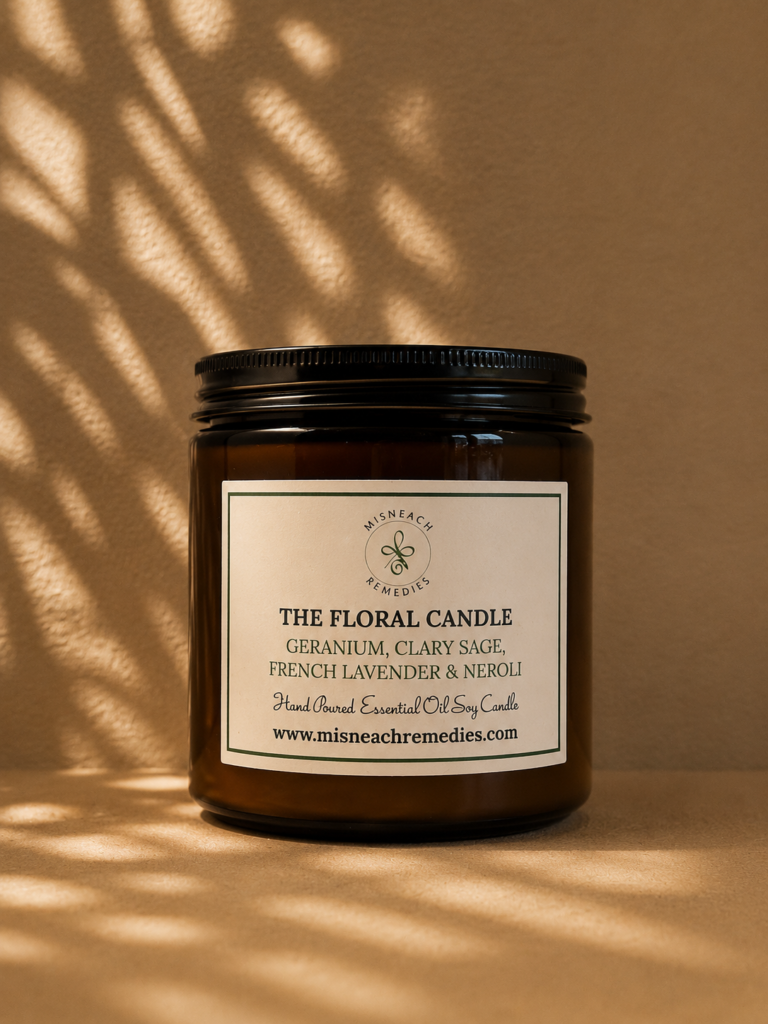 Floral Single Wick Candle